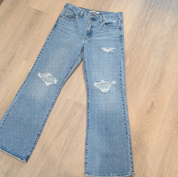 Levis Baggy Bootcut Denim Jeans Size 27 - Picture 3 of 11